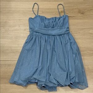 Windsor Glittering Blue Formal Kids Dress
